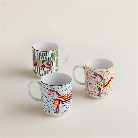 hermes mug set|Hermes jewellery plate.